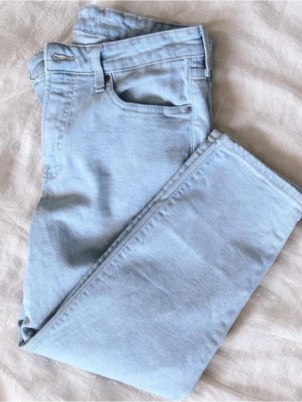 Old Navy OG Straight Jeans Light Wash Petite High Rise 12P